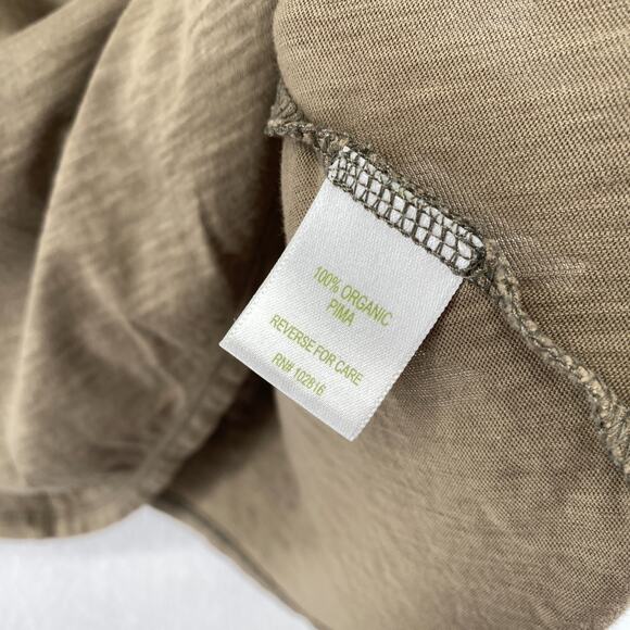 EILEEN FISHER GARNET HILL Top M Pajama Twisted Knot Slub Organic Cotton Brown - Picture 7 of 10